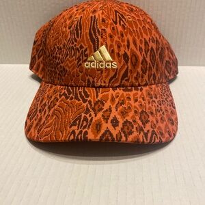 adidas women’s Orange Leopard Pattern adjustable Baseball Cap